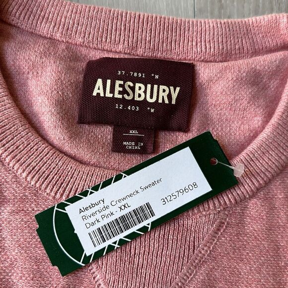 ALESBURY Riverside Crewneck Sweater Dark Pink XXL Stitch Fix Nwt - Picture 7 of 7
